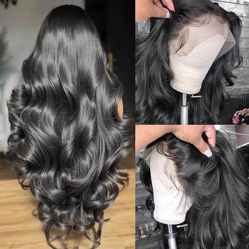 Perruque Lace Front Cheveux Humains Ondulée Densité 200%